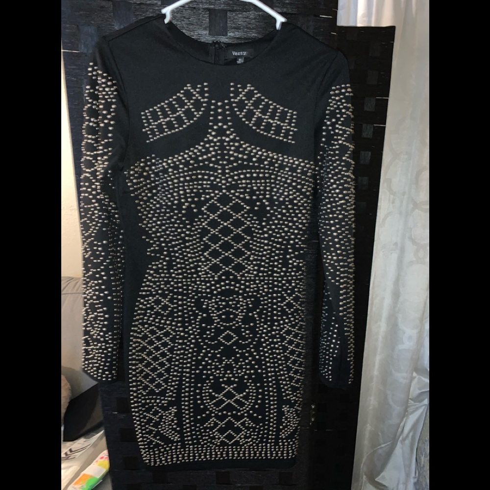 VERTY BLACK BEADED DRESS